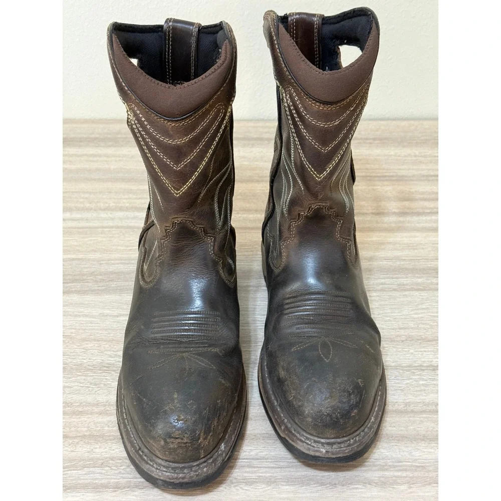 Dan Post Men Work Boots 7 Brown Leather Composite Toe Waterproof DP59424 Western